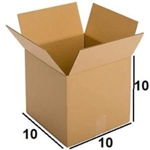 10X10X10 Inch 3 Ply Corrugated Box