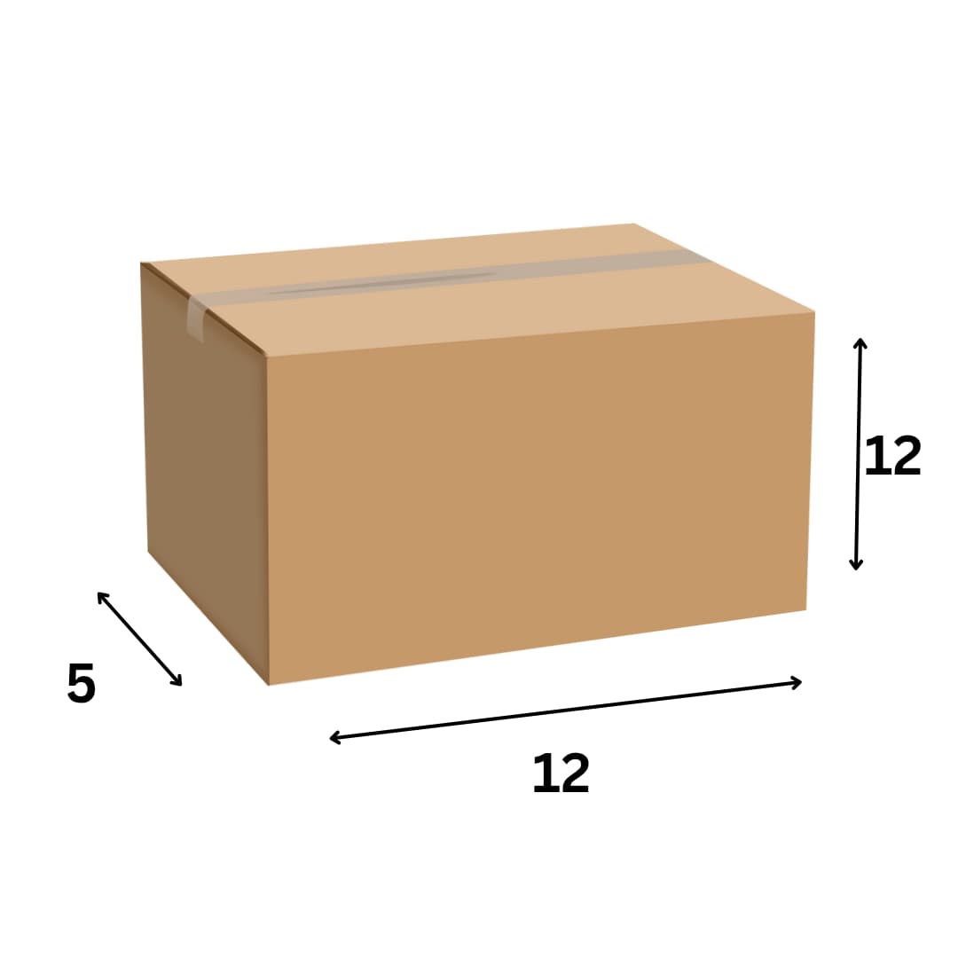 12x12x5 3 Ply Corrugated Box
