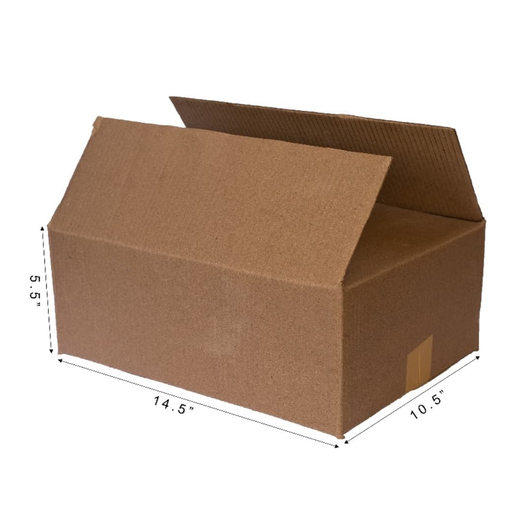 14.5 x 10.5 x 5.5 Inch 3 Ply Corrugated Box