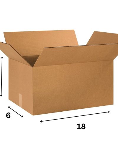 18x12x6   Inch 3 Ply Corrugated Box