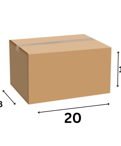 20 x 12 x 8 Inch 3 Ply Corrugated Box