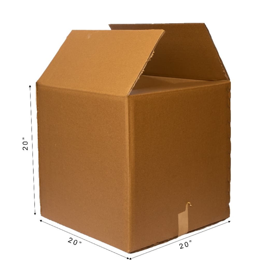 20 x 20 x 20 Inch 3 Ply Corrugated Box