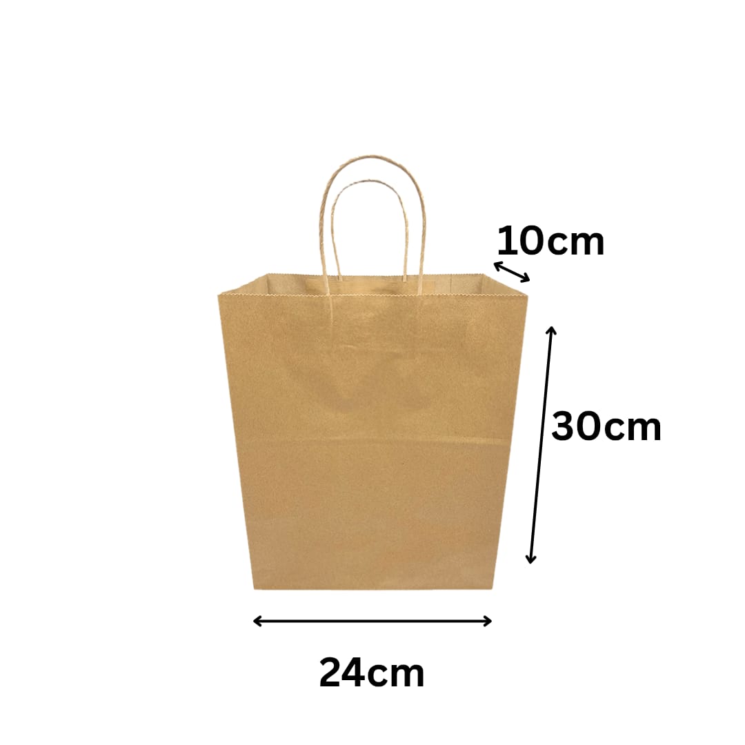 Small brown paper bag for retail or takeout