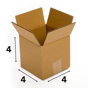 4x4x4 Inch 3 Ply Corrugated Box