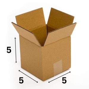5X5X5 Inch 3 Ply Corrugated Box