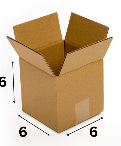 6X6X6 Inch 3 Ply Corrugated Box
