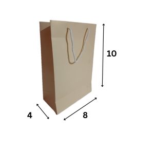 8x10x4 cream Custom and Color Paper Bags