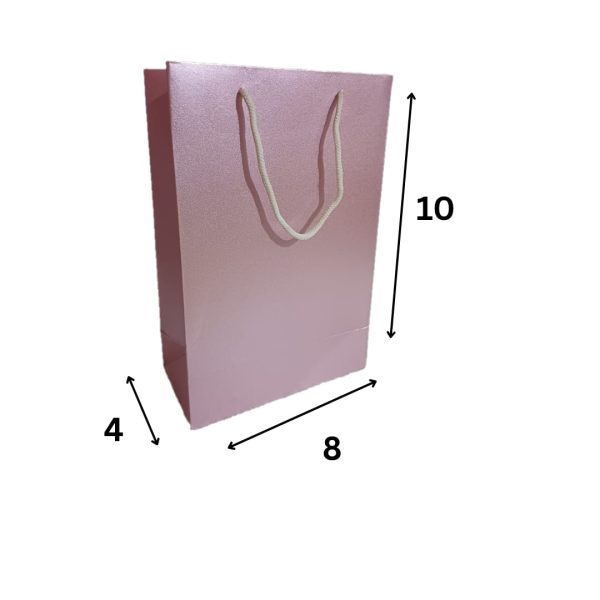 8x10x4 pink Custom and Color Paper Bags