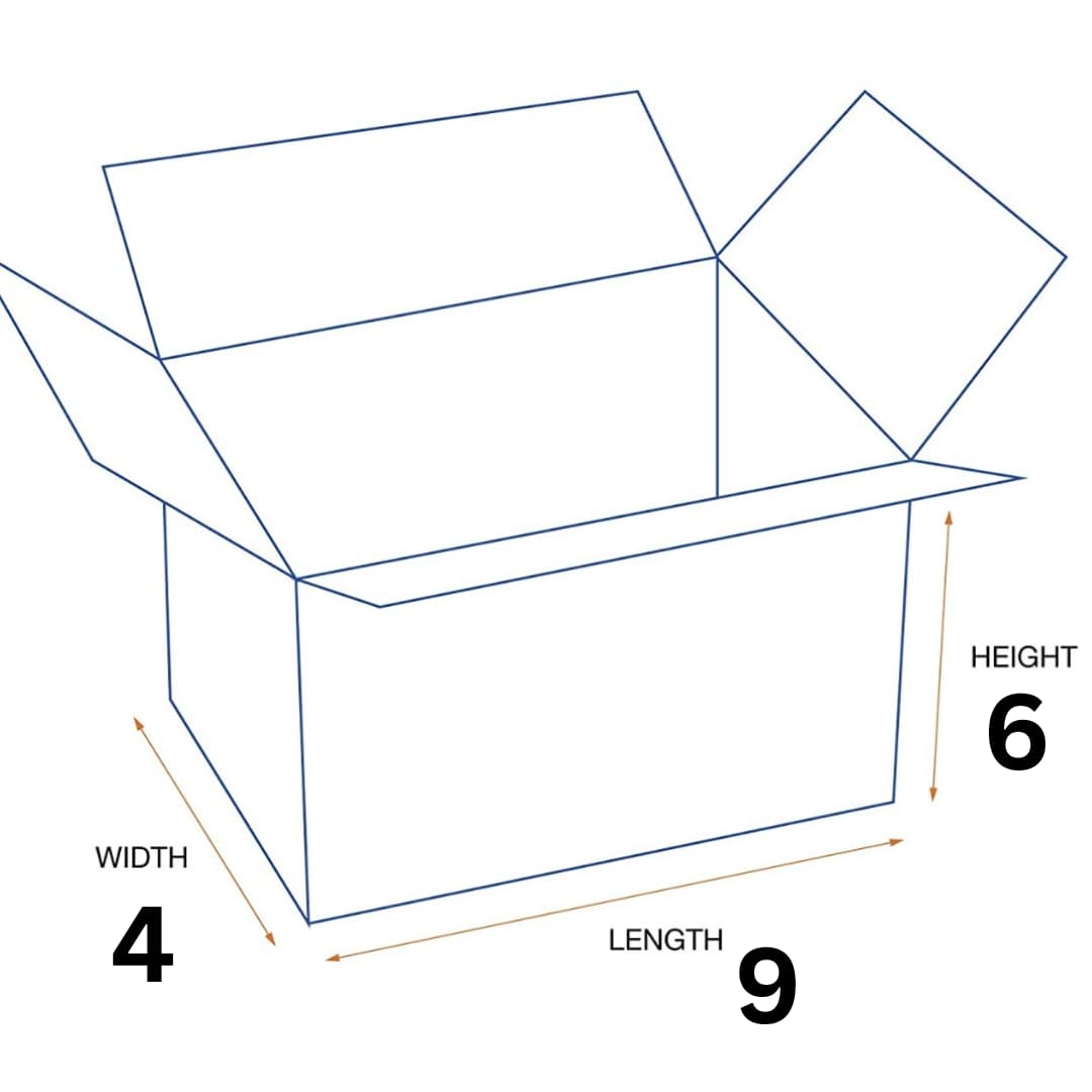 9 x 6 x 4 Inch 3 Ply Corrugated Box