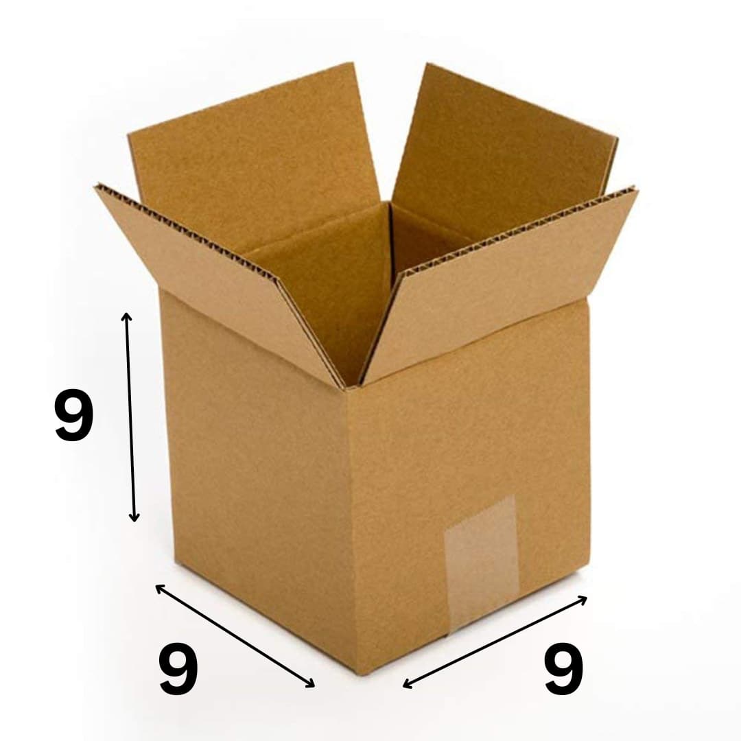 9X9X9 Inch 3 Ply Corrugated Box