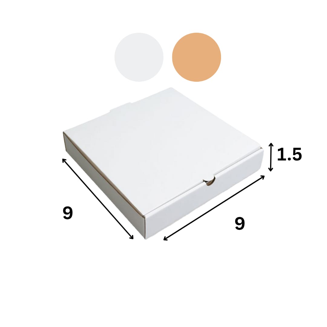 A versatile 9-inch square white box for food