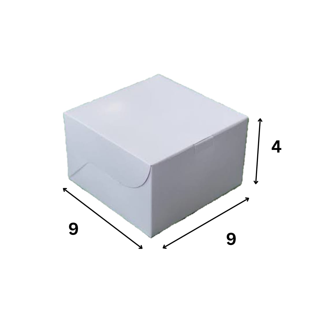 9x9x4 white color Cake Boxes