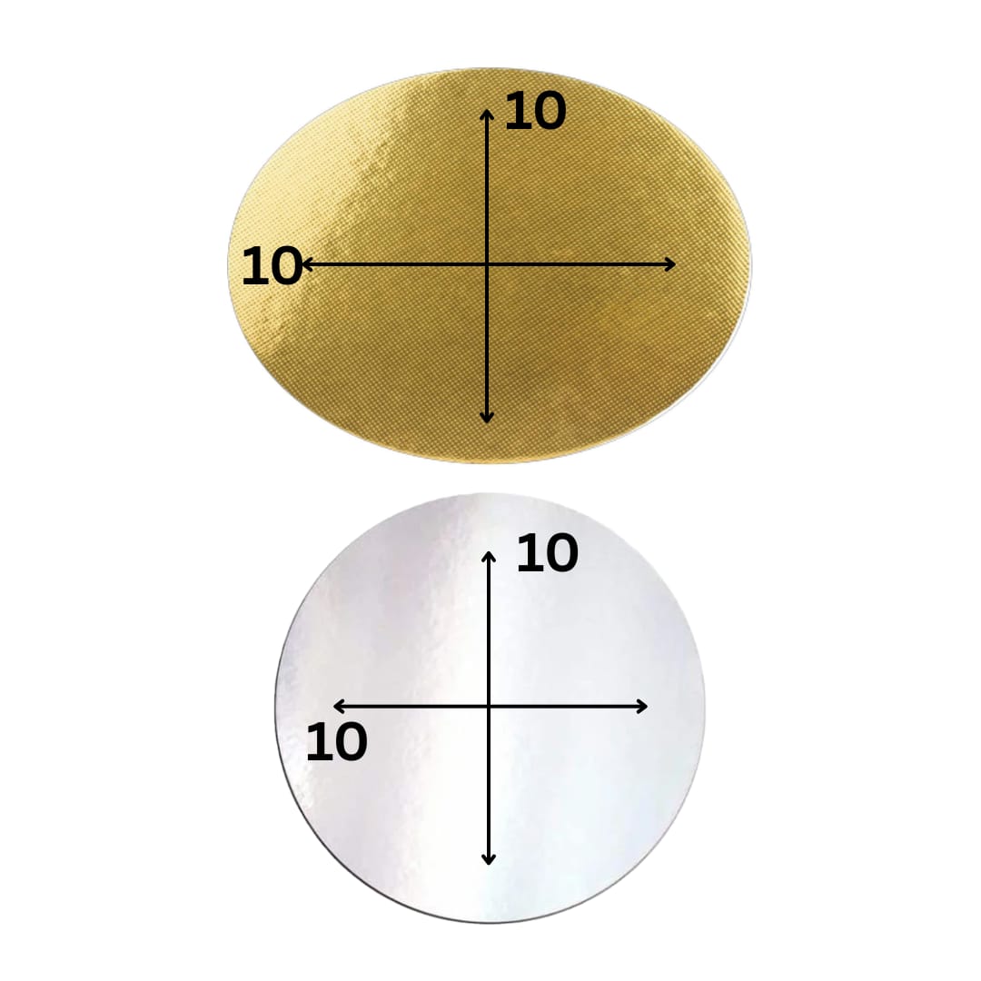 Cake base 10X10 inch (Silver & Gold Colour)