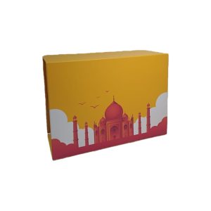Magnetic Gift Box 8x6x4 Yellow Taj Mahal