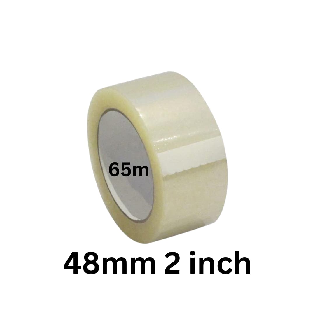 Transparent Self Adhesive Tape 48 mm2 inches x 65 Meters x 40 Microns