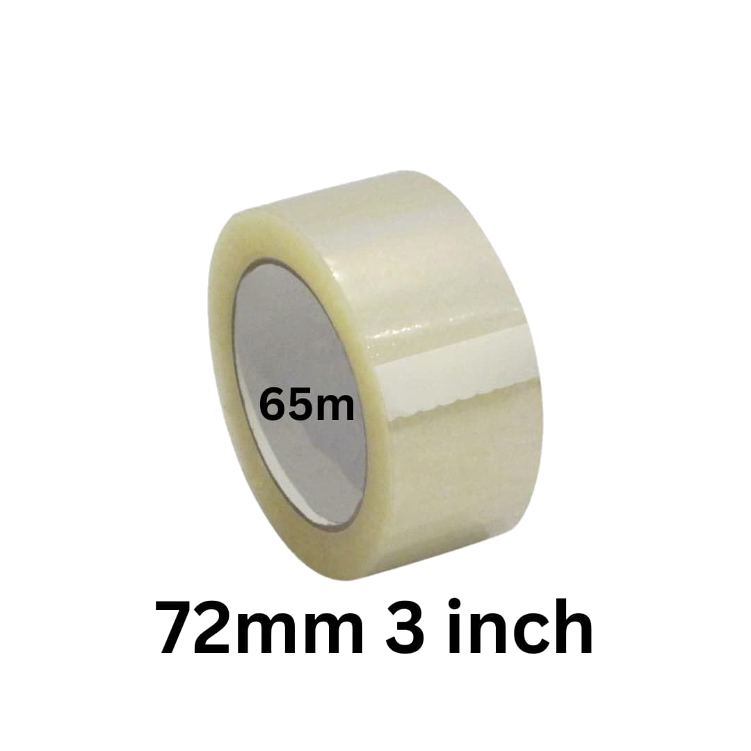 Transparent Self Adhesive Tape 72 mm3 inches x 65 Meters x 40 Microns