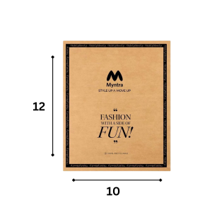 10 X 12 Inches Myntra Printed Brown Courier Bags
