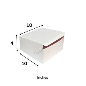 Cake Box – L-10 x W-10 x H-4 inch