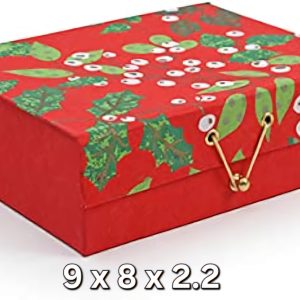 Christmas Print Gift Box 9x8x2.2