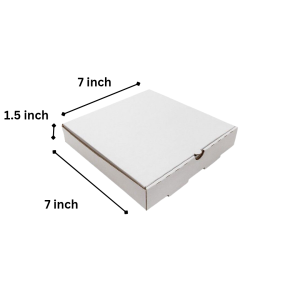 Corrugated Pizza Box – 7 inch White Brown