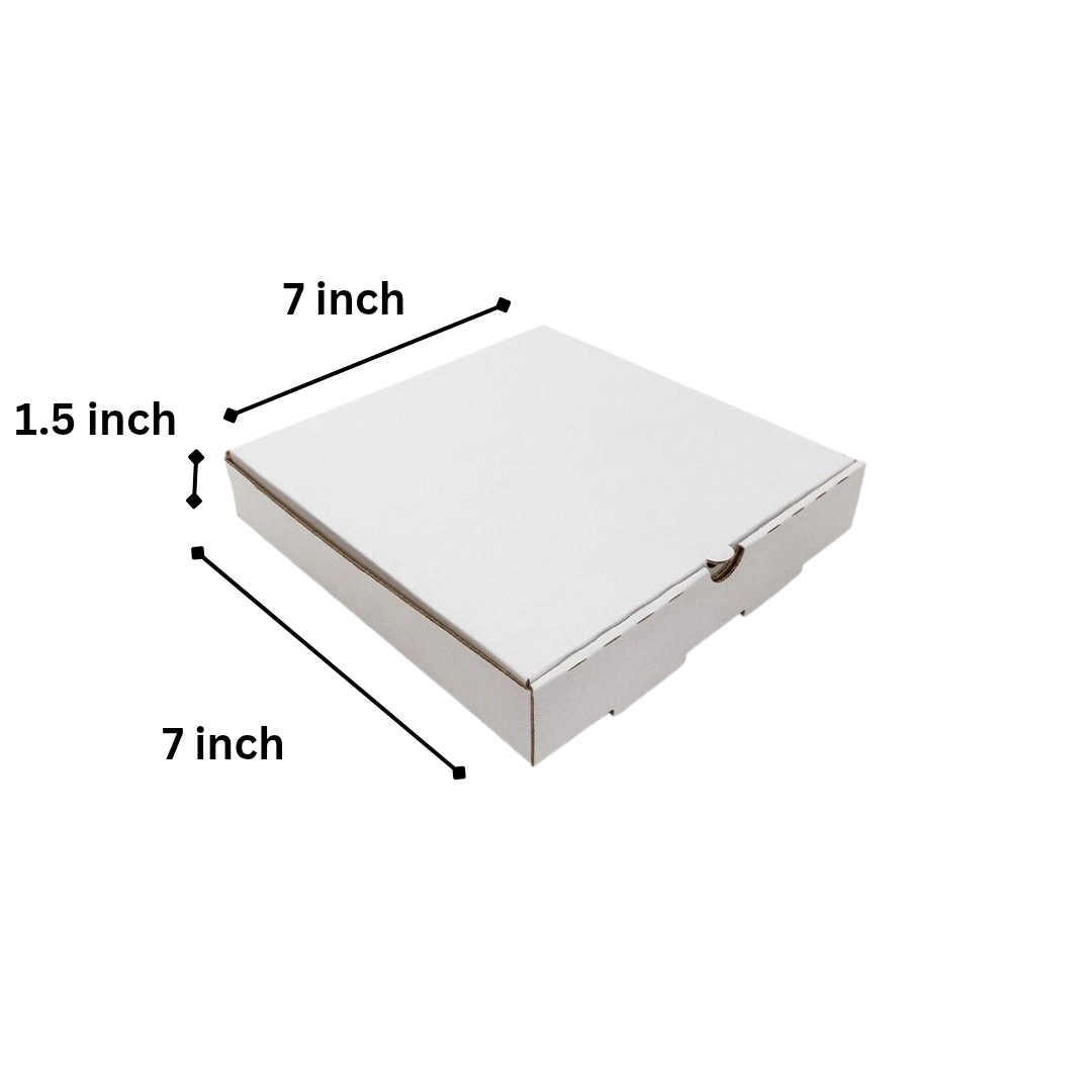 Corrugated Pizza Box – 7 inch White Brown
