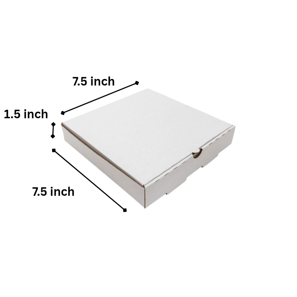 Corrugated Pizza Box - 7.5 inch White - Packbox