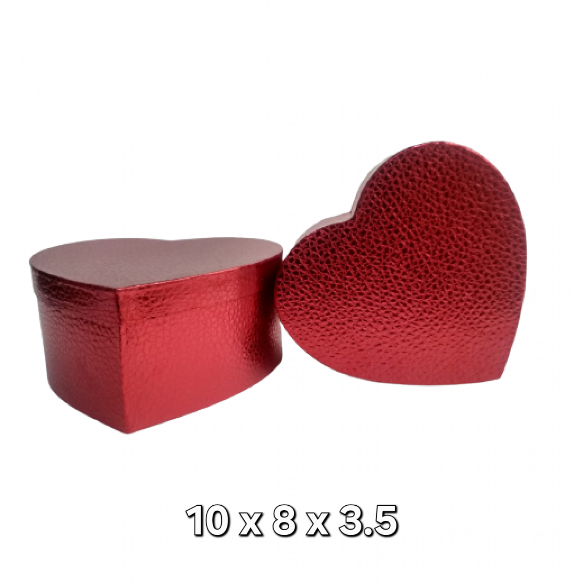 Gift Box 10x8x3.5 Heart Shape Red & Pink