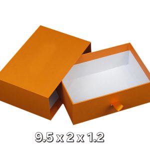 Sliding Gift Box 9.5x2x1.2 Brown & Gold