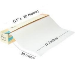 11 inch x 20 Meter Roll, Butter Sheets