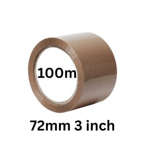 3 Inch 100 Meter BOPP Brown
