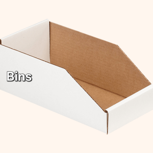 Brown 03Ply Corrugated Bins – 12in x 8in x 4in