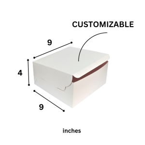 Cake Box – L-9 x W-9 x H-4 inch-printed