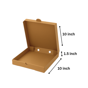 Corrugated Pizza Box – 10 inch White _ Brown