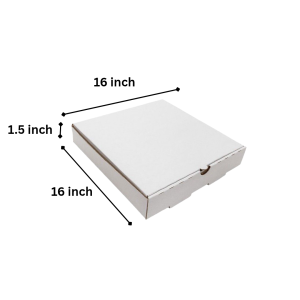 Corrugated Pizza Box – 16 inch White