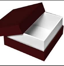 Gift Box 6x6x1 Maroon & Cream