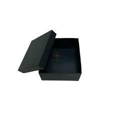 Gift Box 8x6x1 Transparent Lid Black & Maroon