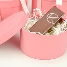 Round Rigid Box 10x10x1 Pink